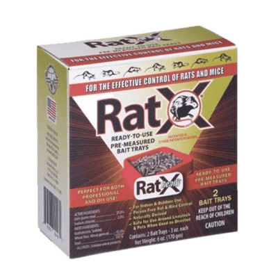RatX 620104 Ready-to-Use Rat Killing Bait Trays